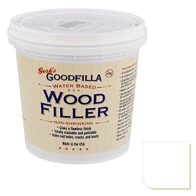 Goodfilla White1 Quart 35lbs Wood and Grain Filler Stainable Sandable Zero waste NonToxic USA made