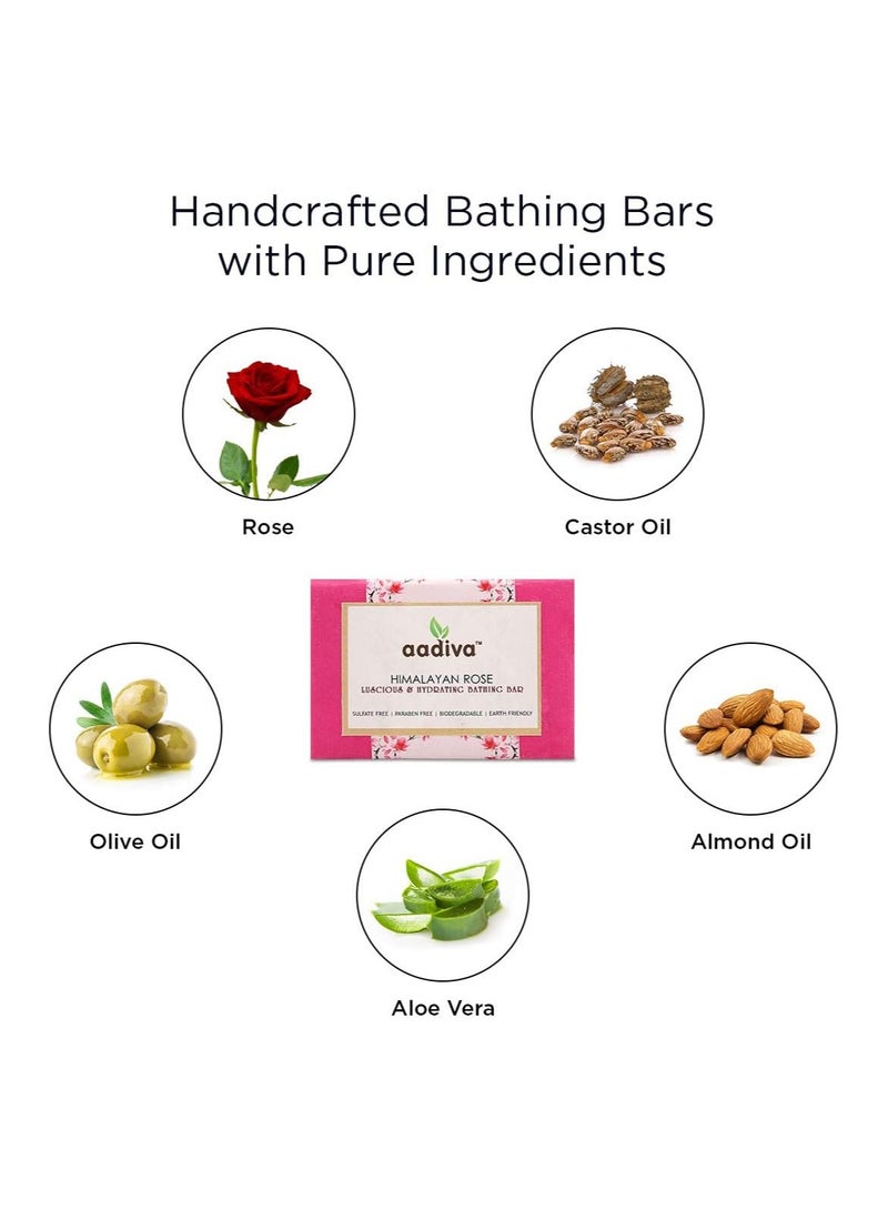 Aadiva بار الاستحمام الفاخر من أديفا بالورد الهيمالايا للشفاء والترطيب الأيورفيدي - Image 2