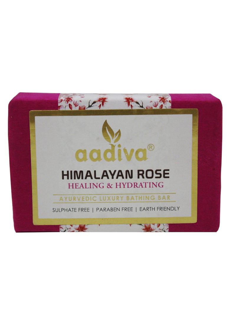 Aadiva بار الاستحمام الفاخر من أديفا بالورد الهيمالايا للشفاء والترطيب الأيورفيدي - Image 1