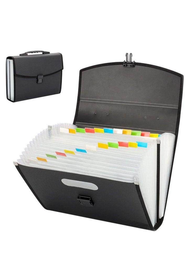 Joyelink - 26Pockets Expanding File Folder - Upgraded Durable Buckle, Base with Ergonomic Portable Handle/Large A4 Letter Size Expandable File Organizer/Accordion Filing Document - Image 1