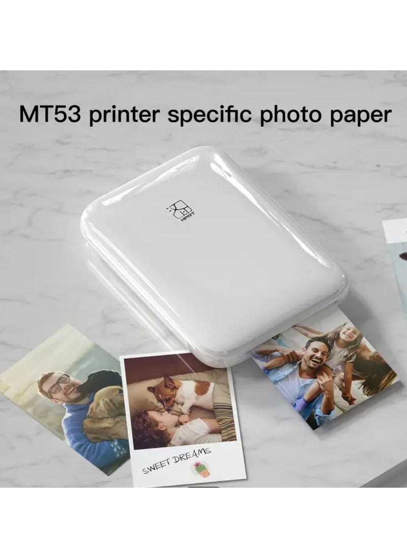 Wireless Portable Photo Printer Mini Color Printer Compatible with iOS/Android Wireless Devices, ZINK Printing, Portable Pocket Smart Printing Mobile Direct Connection Printing, Colorful High-definition Restoration