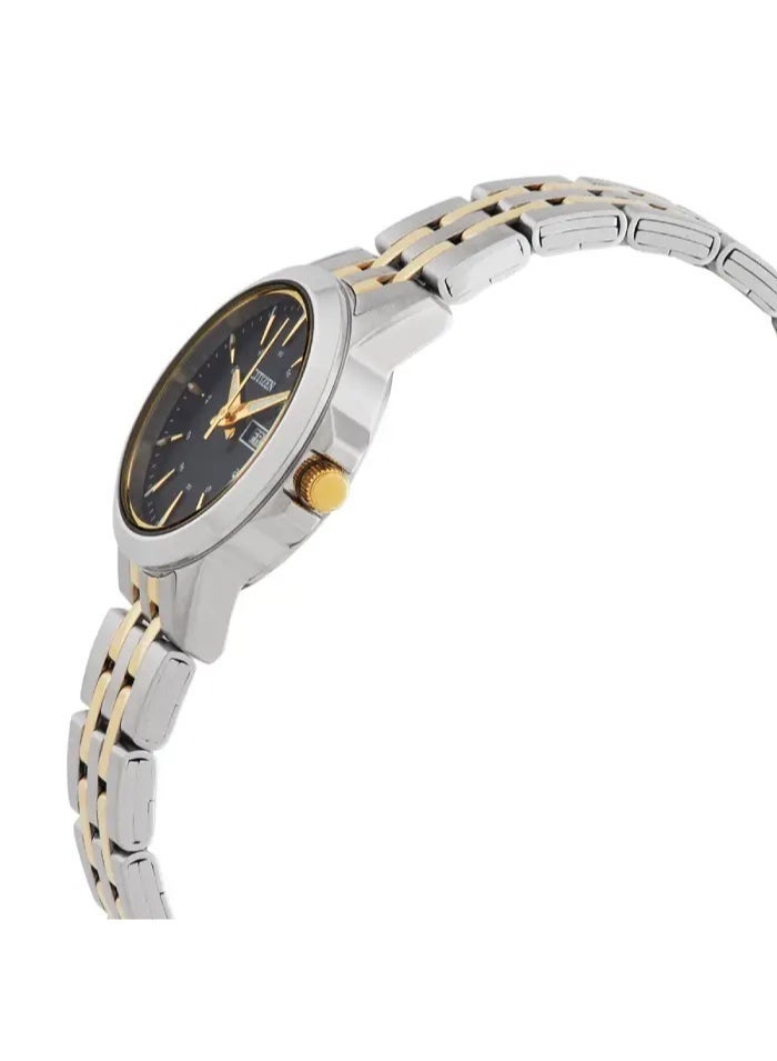Citizen EQ0608-55E Ladies Two-Tone Stainless Steel Watch with Black Dial - Image 2