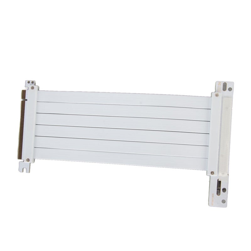 كابل رافع PCIE 3.0 X16 بطول 40 سم باللون الأبيض - تصميم نحيف ومرن لتمديد بطاقة الرسوميات - حامل عمودي لوحدة معالجة الرسوميات مانع للتداخل لأجهزة الكمبيوتر المكتبية - Image 2