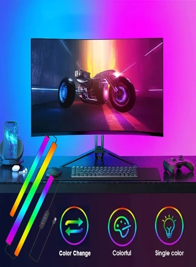 AROAQ 3-in-1 32-inch Display with RGB Ambient Creative Smart Light, RGB Phosphorescent Screen Light, USB Powered, 4-Key USB Wired Dimming Color Mode for Office Gaming and Showcase Decorative Vivid Lighting Set - Image 3