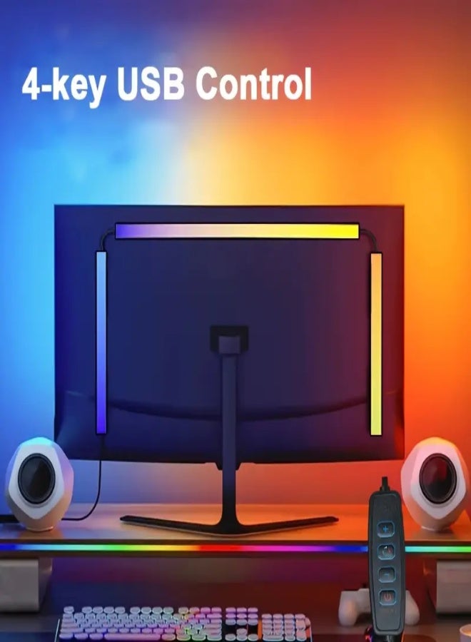 AROAQ 3-in-1 32-inch Display with RGB Ambient Creative Smart Light, RGB Phosphorescent Screen Light, USB Powered, 4-Key USB Wired Dimming Color Mode for Office Gaming and Showcase Decorative Vivid Lighting Set - Image 2