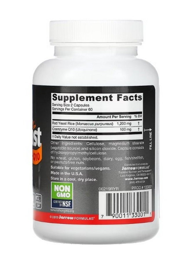 jarrow formulas Red Yeast Rice  CoQ10 120 Veggie Caps - Image 2