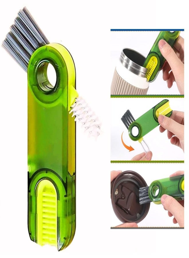 Geek Lab 3 in 1 Multifunctional Cleaning Brush, 3 in 1 Tiny Bottle Cup Lid Detail Brush Straw Cleaner Tools, Multi-Functional Crevice Cleaning Brush. - Image 3