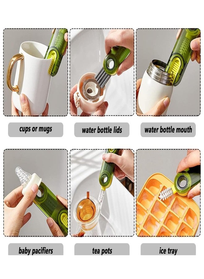 Geek Lab 3 in 1 Multifunctional Cleaning Brush, 3 in 1 Tiny Bottle Cup Lid Detail Brush Straw Cleaner Tools, Multi-Functional Crevice Cleaning Brush. - Image 4