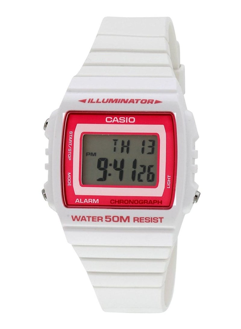 CASIO Women Resin Digital Quartz Watch W-215H-7A2VDF - 44 mm - White - Image 1