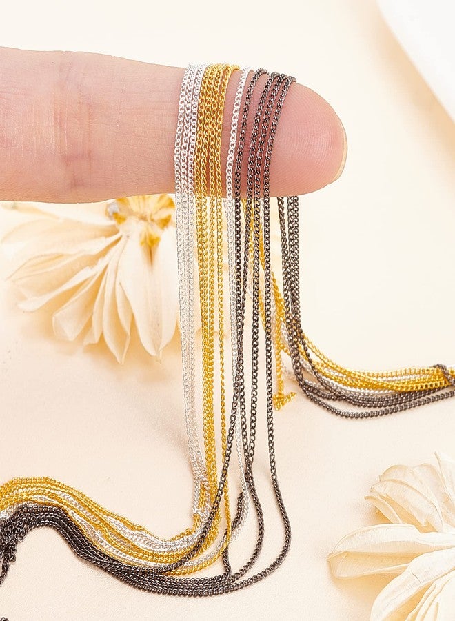 NICENEEDED 12 Strips Metal Nail Art Chains, 50cm Long Nail Jewelry Chains Nail Decorations with Box, 3D Gold & Silver & Black Nail Chains Nail Ornaments Nail Art Studs for Manicure Decoration & DIY - Image 4