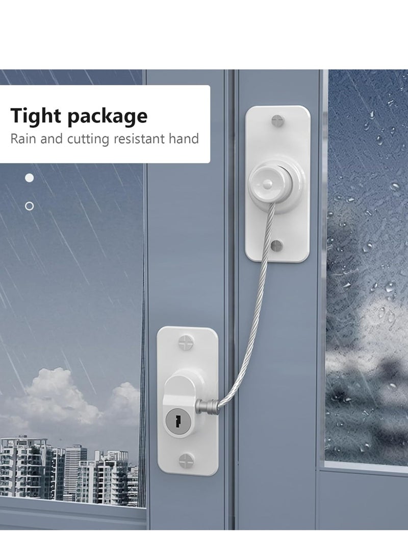 Oasisgalore Child Safety Window Lock, Self-Adhesive 180° Rotation Lock with Key for Windows, Sliding Doors, Drawers (1 Piece)  - Image 3