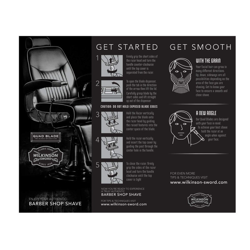 Wilkinson Sword Quad Blade Razor for Men With 5 Quad Blade Razor Refills - Image 3