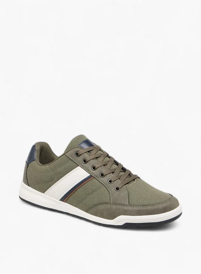 LBL by Shoexpress Men Panelled Sneakers with Lace-Up Closure