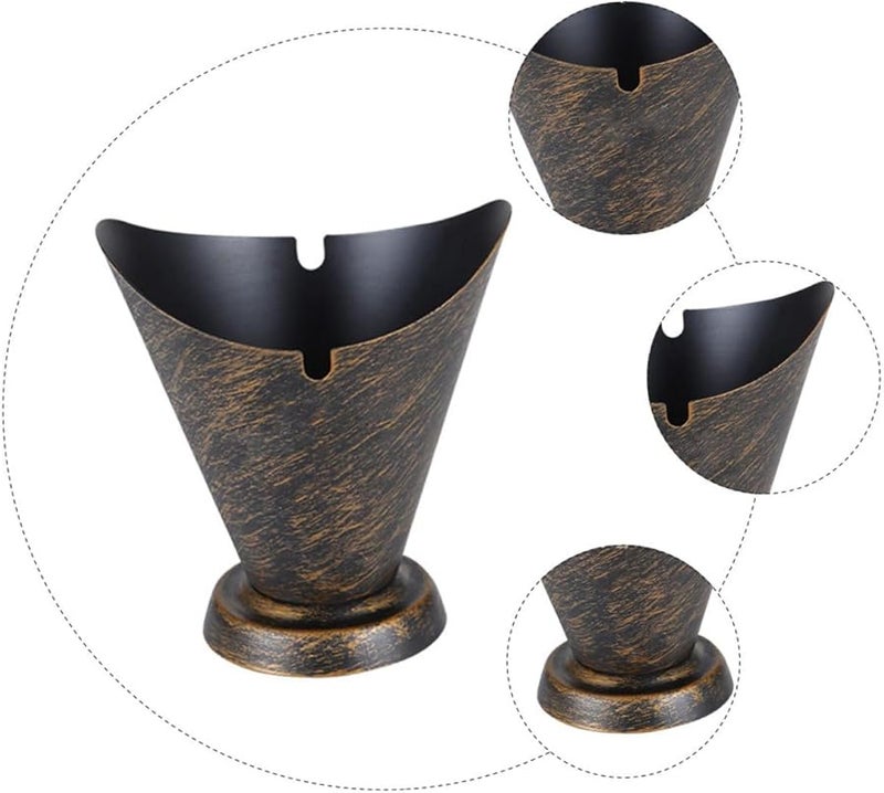 Cast Iron Ashtray Retro Decorative Smoke Ash Jar for Living Room Office Table Gift - Image 4