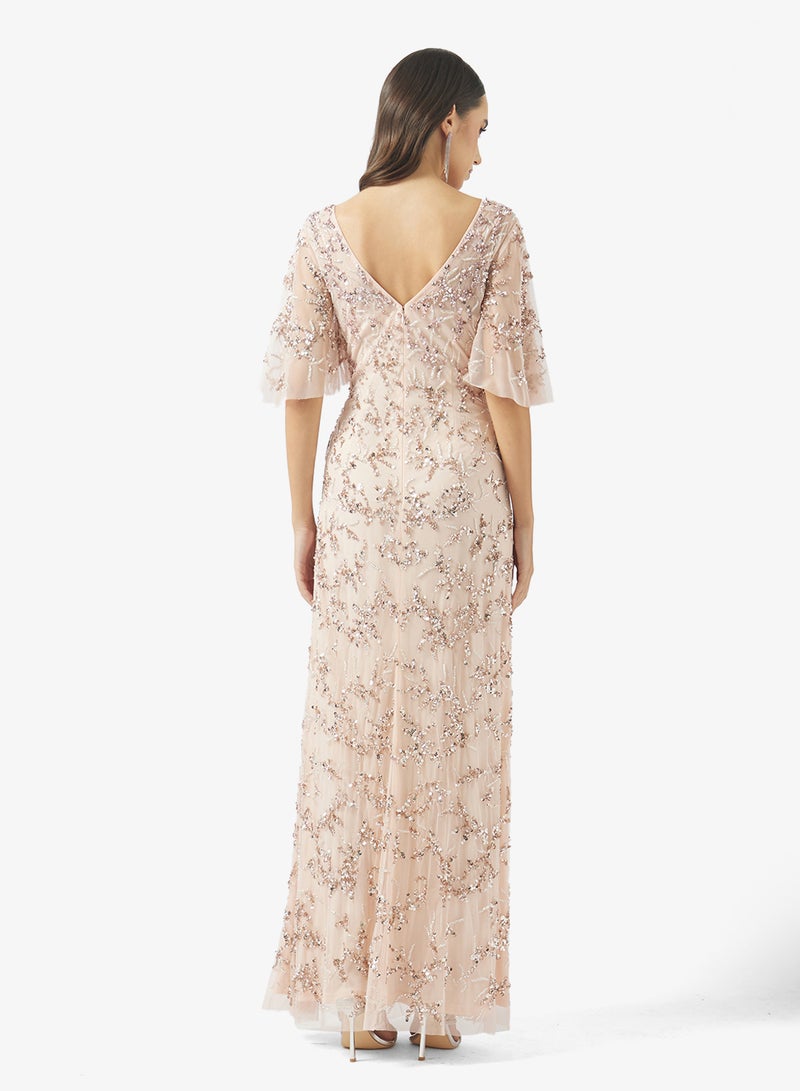 Namshi x Beaded Embellished A Line Dress - Image 2