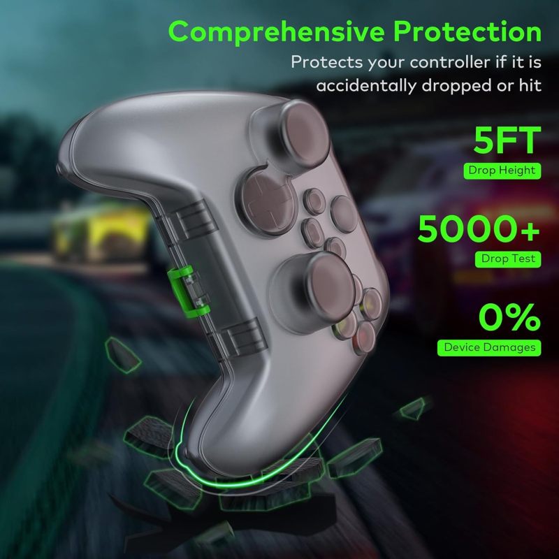Splatoon 3 Pro Controller Case Transparent Black Semi-Hard Shell - Dust Protection Gaming Accessories - Drop-Resistant Travel Cover for Wireless Controller - Image 5