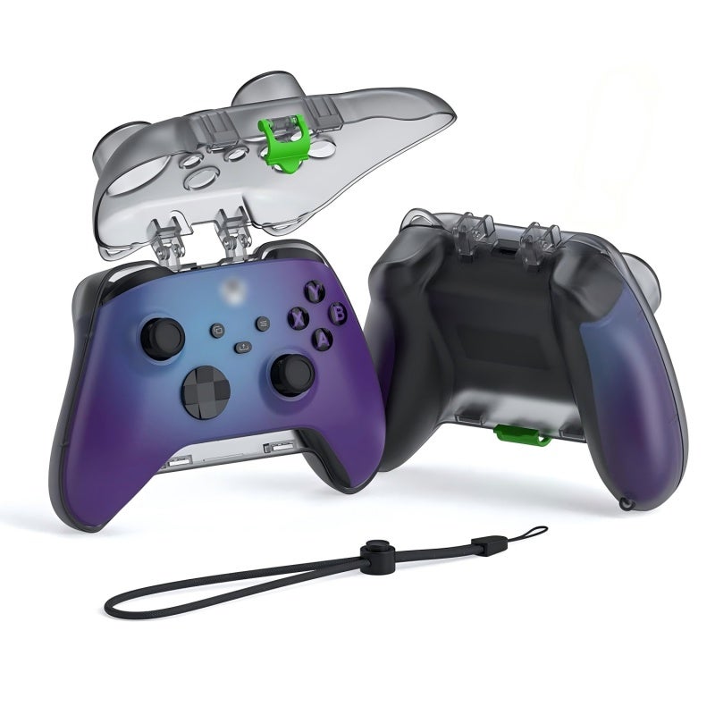 Splatoon 3 Pro Controller Case Transparent Black Semi-Hard Shell - Dust Protection Gaming Accessories - Drop-Resistant Travel Cover for Wireless Controller - Image 1