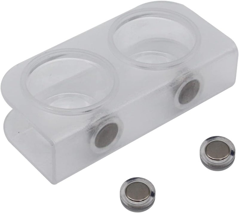 Abustle pig Magnetic Reptile Feeding Cups, Acrylic Gecko Feeding Ledge with 10 pcs Food Cups,Reptile Food and Water Dish Bowl for Geckos,Chameleon,Corn Snake,Iguana (F-2) - Image 2