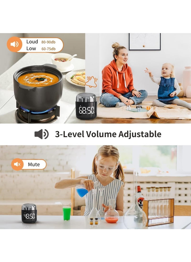 Pretocter - LED Digital Timer 199minutes Countdown Countup Timer with Large  Display Volume Adjustment, Timer for Cooking, Classroom Time for Kids and Teachers (Black) - Image 1