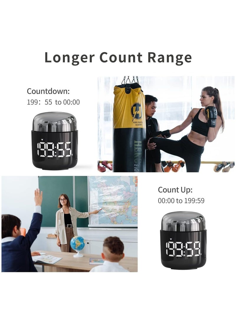 Pretocter - LED Digital Timer 199minutes Countdown Countup Timer with Large  Display Volume Adjustment, Timer for Cooking, Classroom Time for Kids and Teachers (Black) - Image 1