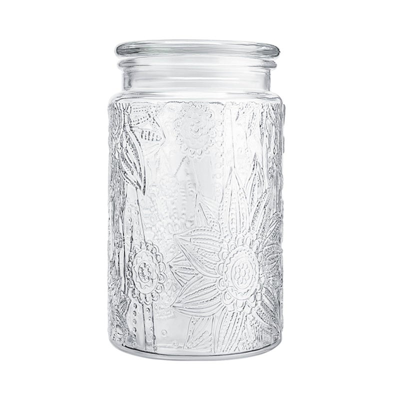 Adodeen 32oz Vintage Glass Jar With Lid, Glass Storage Containers, Airtight Kitchen Storage Containers For Sugar, Coffee, Tea, Spice, Flour, Candy Cookie, Pasta, Cereal, Cute Decorative Jars - Image 1