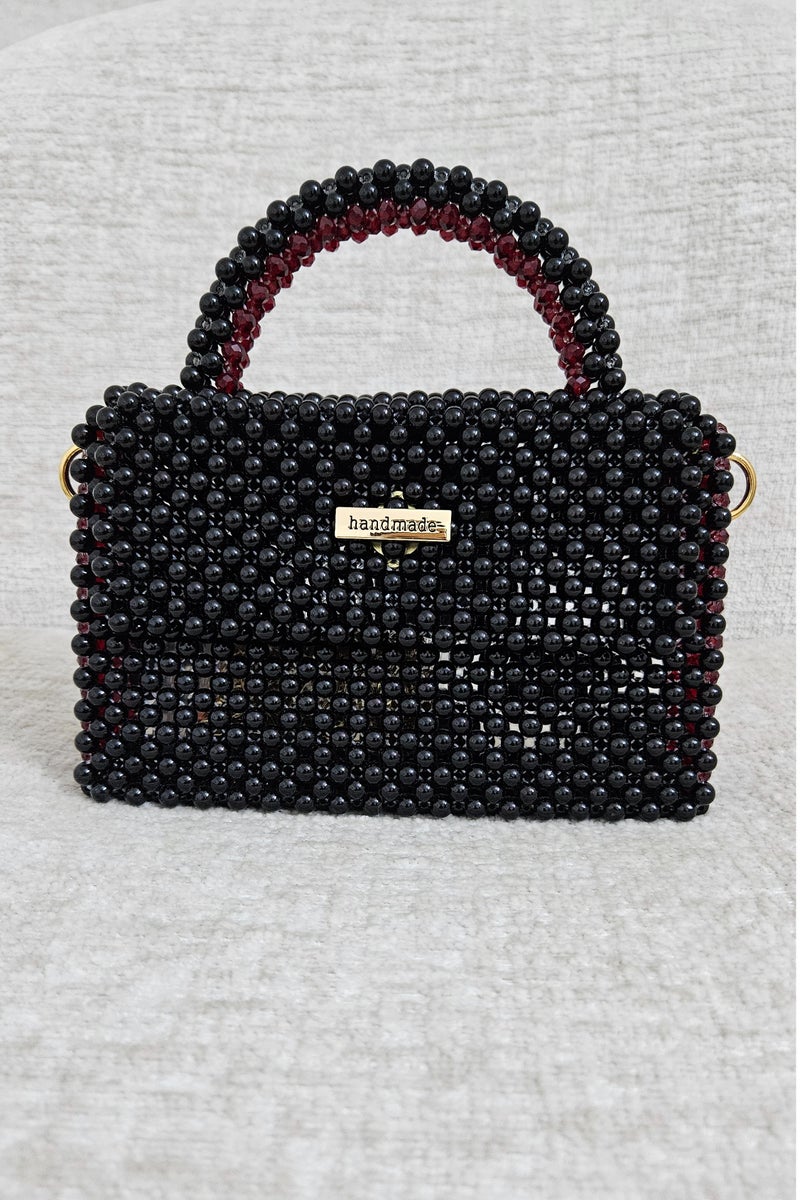 Handmade Pearl beaded bag - Image 1