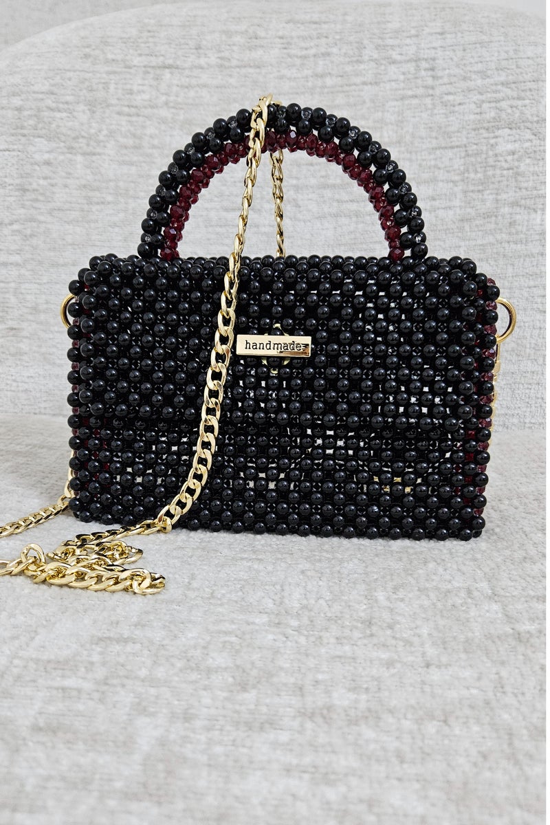 Handmade Pearl beaded bag - Image 3