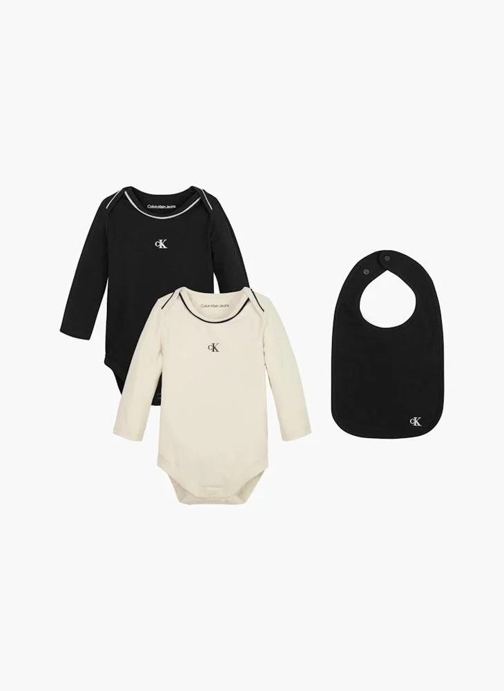 كالفن كلاين جينز Kids Monogram Bib Giftpack