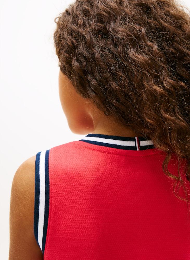 TOMMY HILFIGER Wavy Flag Sleeveless Fit And Flare Dress - Image 4