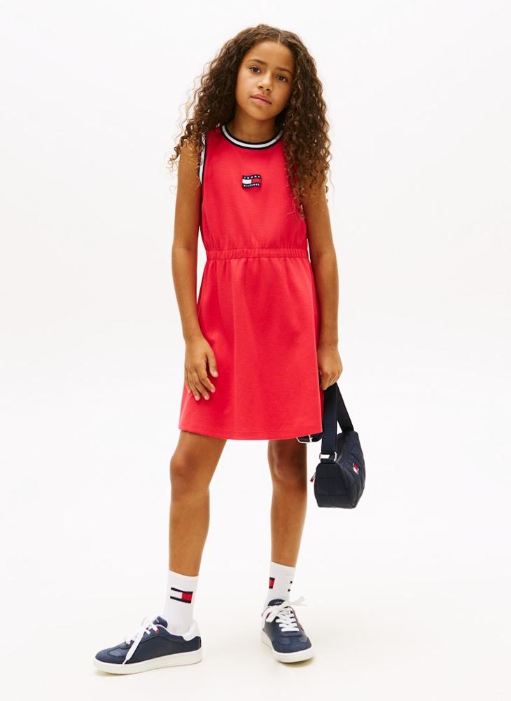 TOMMY HILFIGER Wavy Flag Sleeveless Fit And Flare Dress - Image 1