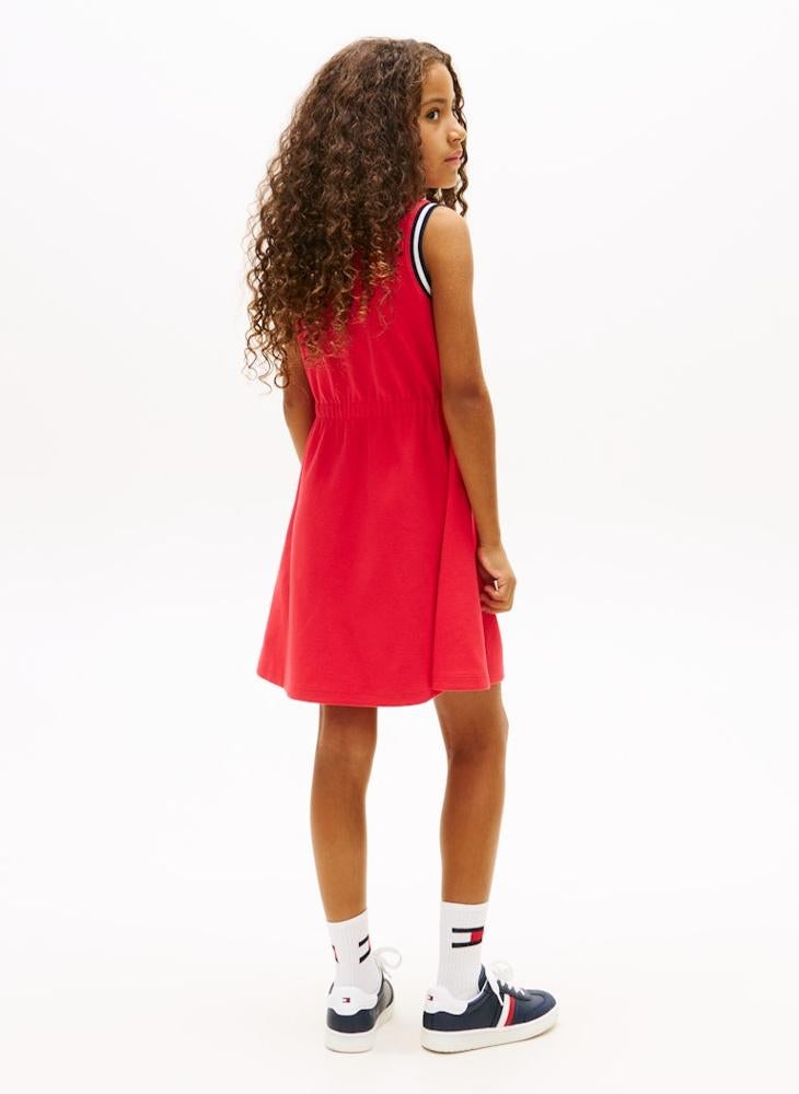 TOMMY HILFIGER Wavy Flag Sleeveless Fit And Flare Dress - Image 2