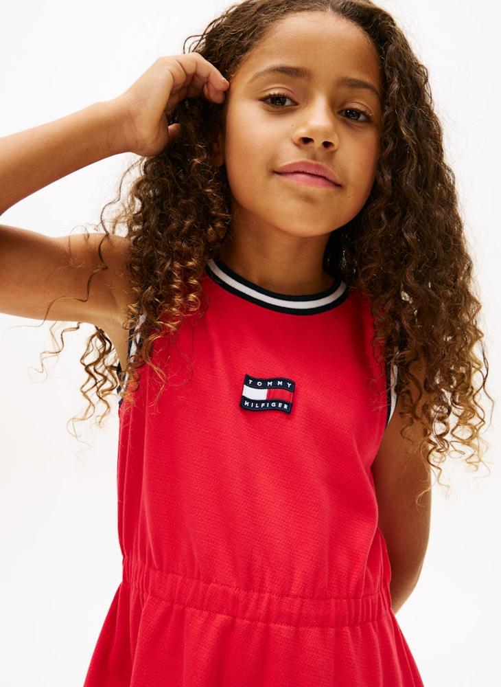 TOMMY HILFIGER Wavy Flag Sleeveless Fit And Flare Dress - Image 3