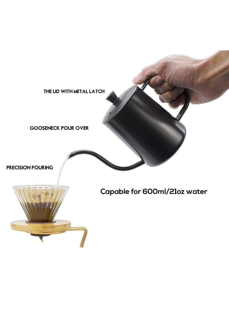 المفرج - ابريق الترشيح للقهوة المقطرة V60   (اسود، 350 مل) - Image 1
