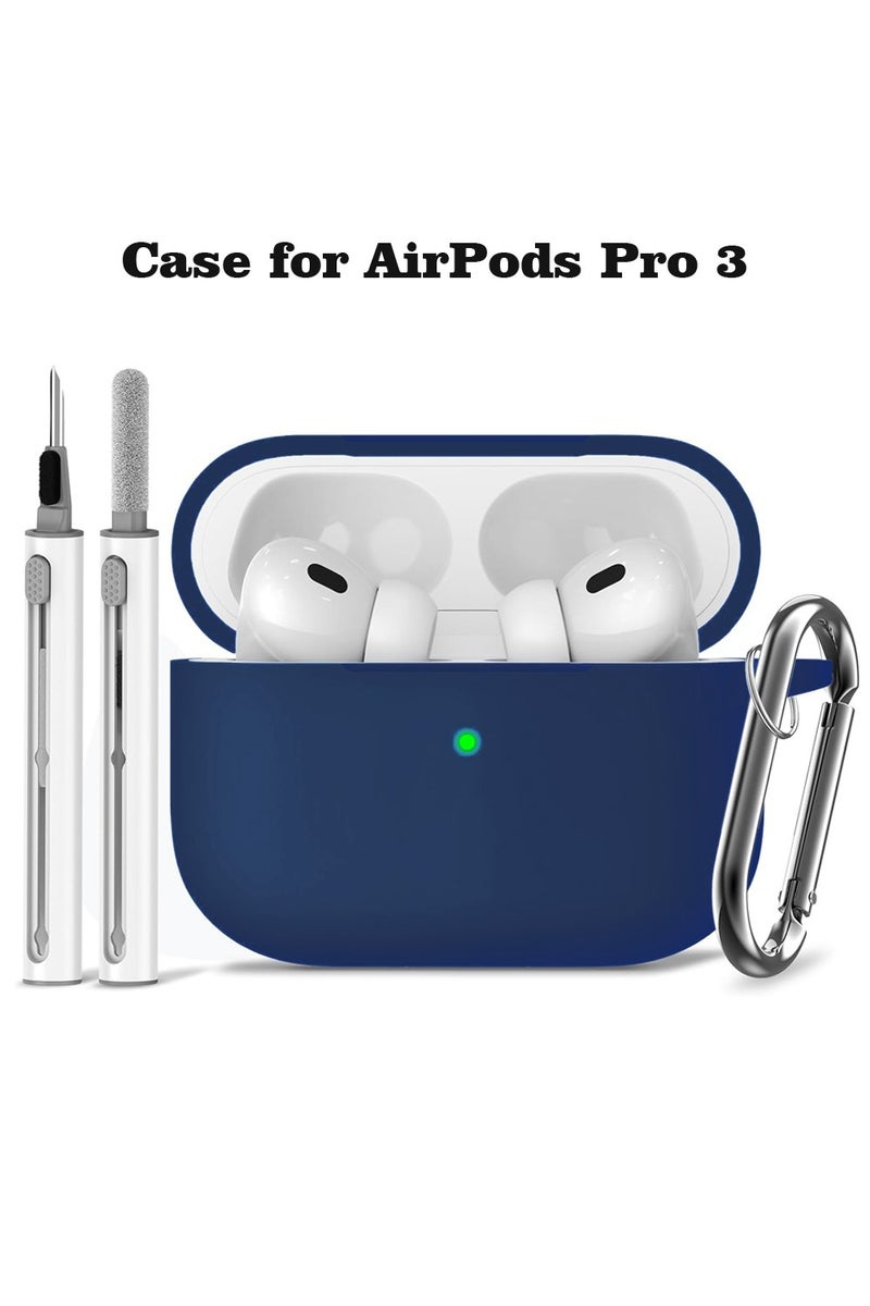 يوك بالنسبة إلى غطاء علبة AirPods Pro 3 مع مجموعة نظافة ، حالة وقائية من السيليكون الناعمة لإكسسوارات Apple Airpod Pro 3nd مع سلسلة المفاتيح الأزرق - Image 1