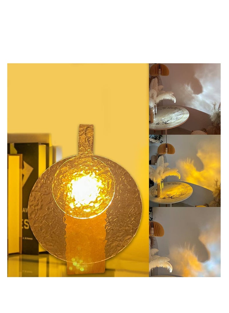 SOLARAE Water Wave Projection Lamp, Rotating Water Pattern Lights  with Touch Contro, LED Table Lamp for Home, Bedroom, Living Room Wall Decor, Ambient Lighting for Dinner/Bars/Game room - Image 1