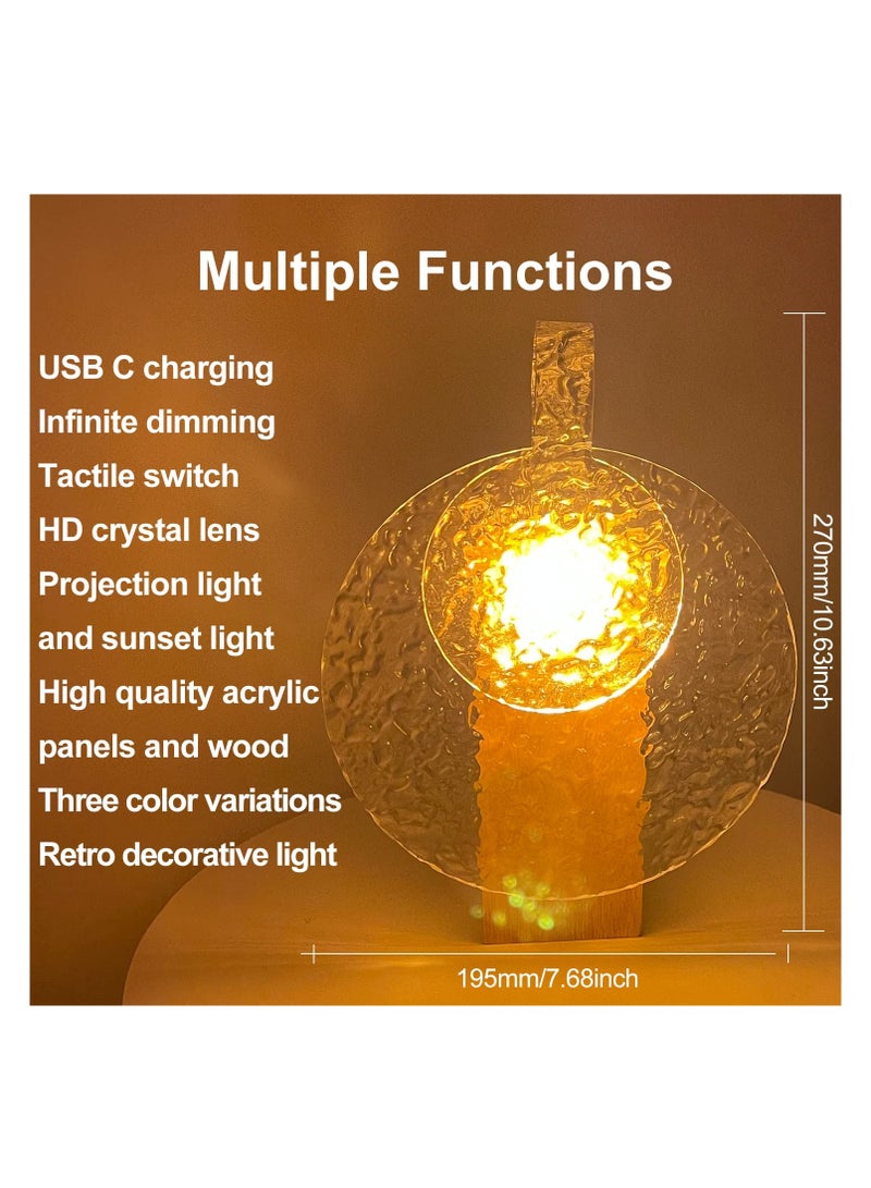 SOLARAE Water Wave Projection Lamp, Rotating Water Pattern Lights  with Touch Contro, LED Table Lamp for Home, Bedroom, Living Room Wall Decor, Ambient Lighting for Dinner/Bars/Game room - Image 4