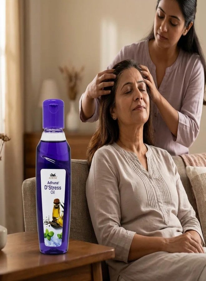 Aswini Adhuna D'Stress Ayurvedic Cooling Massage Oil 100ml - Image 4