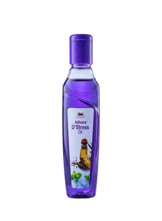 Aswini Adhuna D'Stress Ayurvedic Cooling Massage Oil 100ml - Image 1