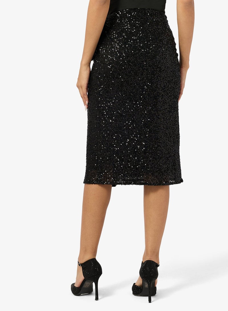 Ginger Sequin Wrap Around Skirt - Image 3
