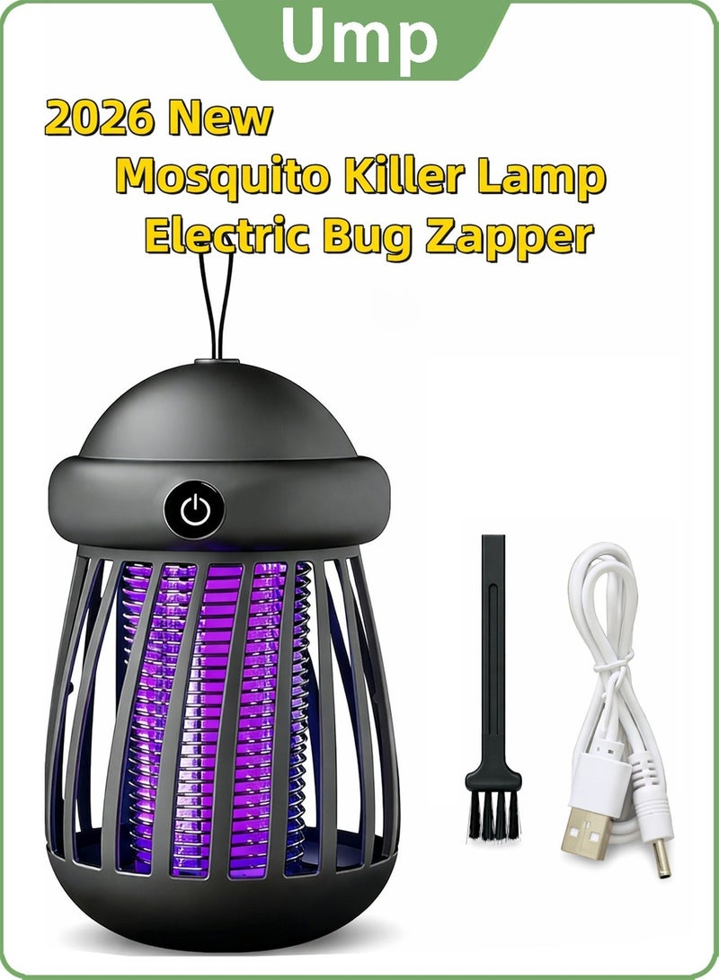 Ump Portable Bug Zapper and Electric Mosquito Killer Lamp, Built-in Rechargeable Battery,with Powerful Electric Shock and UV Lighting,Indoor, Outdoor, Garden & Camping Use - Image 1