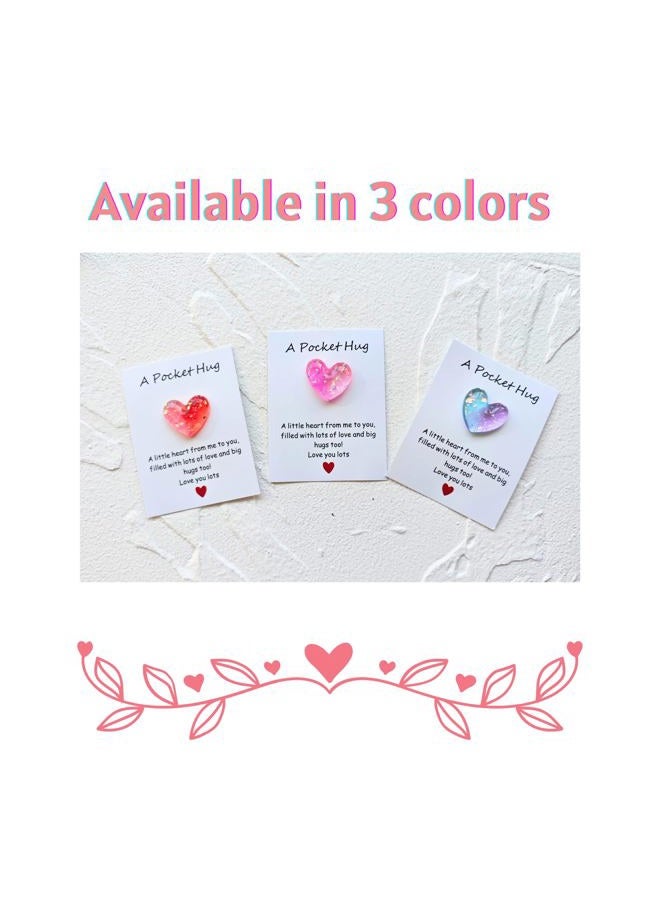 YOJO Pocket Hug Heart with Greeting Cards, Little Heart Pocket Hug Token, Long Distance Relationship Gifts, Thinking of You Gifts for Women Men, I Love You Gifts for Him Her (White Red) - Image 3