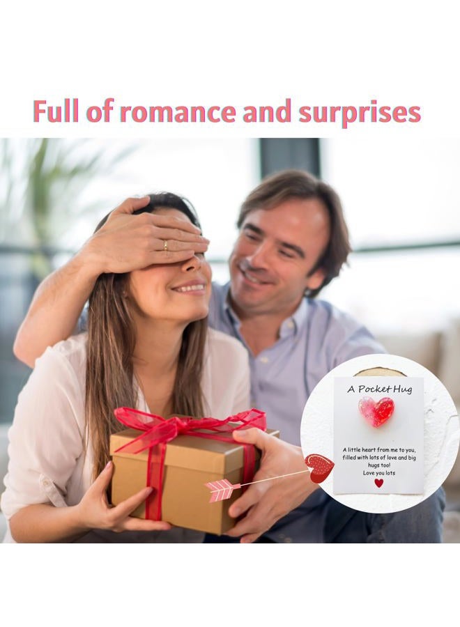 YOJO Pocket Hug Heart with Greeting Cards, Little Heart Pocket Hug Token, Long Distance Relationship Gifts, Thinking of You Gifts for Women Men, I Love You Gifts for Him Her (White Red) - Image 5