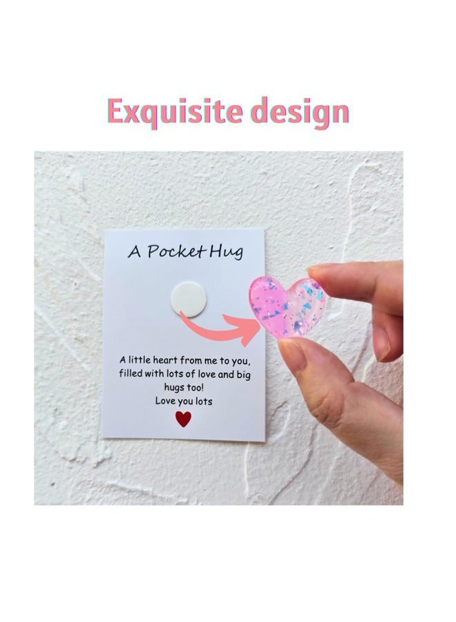 YOJO Pocket Hug Heart with Greeting Cards, Little Heart Pocket Hug Token, Long Distance Relationship Gifts, Thinking of You Gifts for Women Men, I Love You Gifts for Him Her (White Red) - Image 4