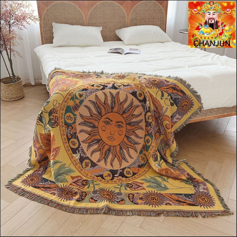 بطانية بوهيمية مايكروفايبر محبوكة 130x160 سم - Image 3