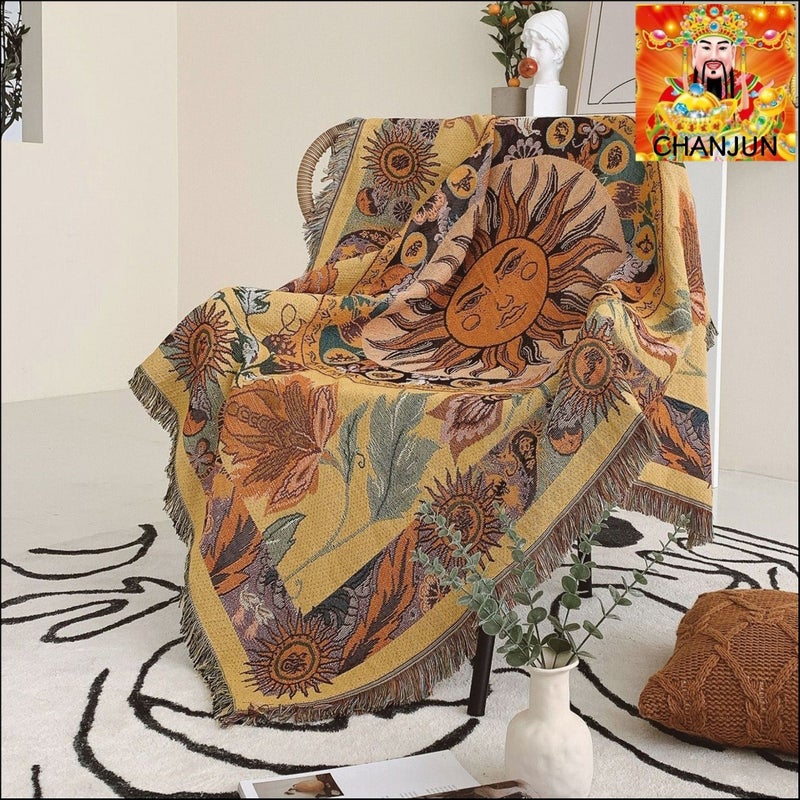 بطانية بوهيمية مايكروفايبر محبوكة 130x160 سم - Image 1