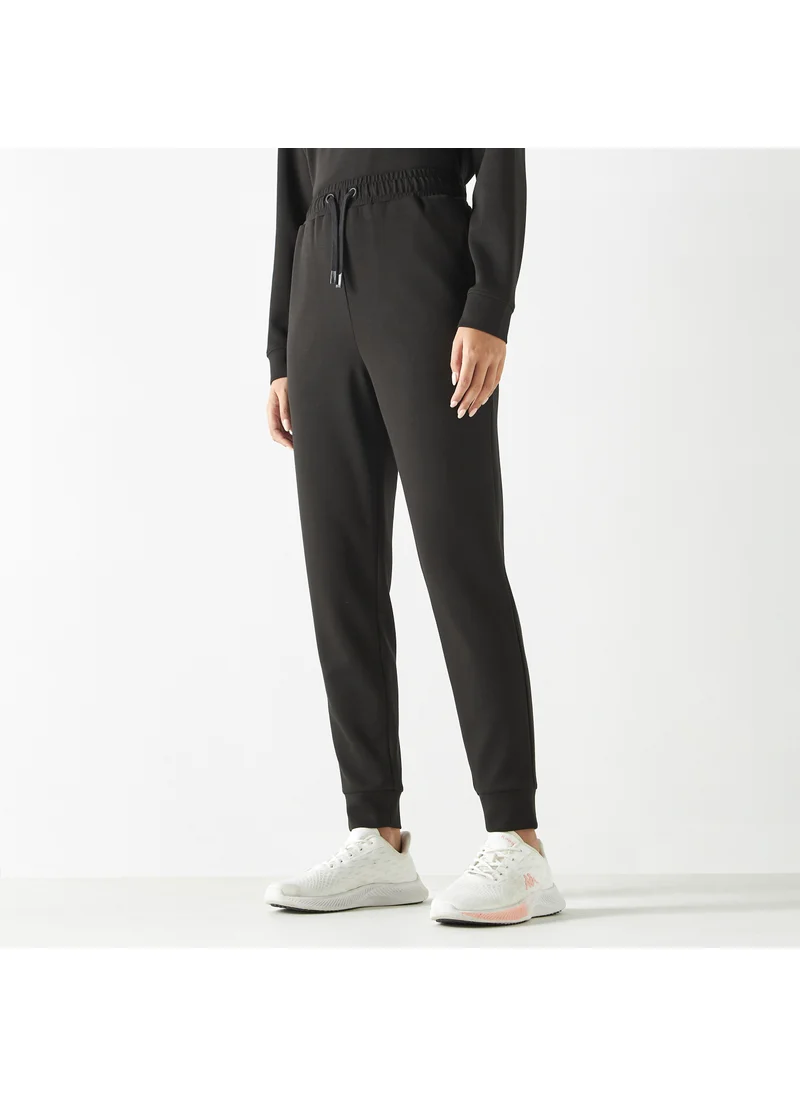 ADOT by Splash Solid Joggers with Drawstring Closure and Pockets