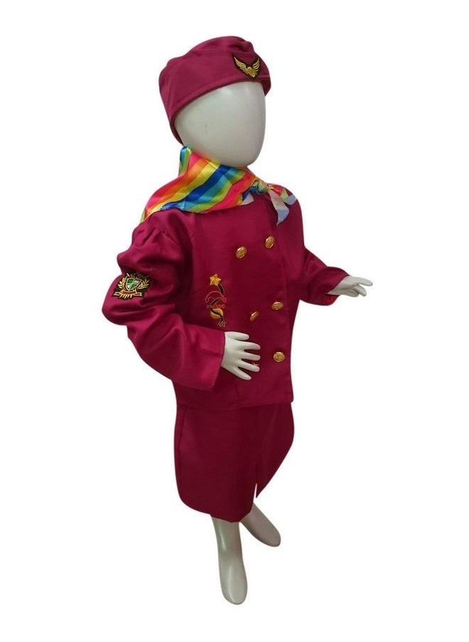 بوك ماي كوستيوم زي تنكري لمضيفة طيران دولية من BookMyCostume للبنات - مستورد من عمر 5 إلى 6 سنوات  - Image 2