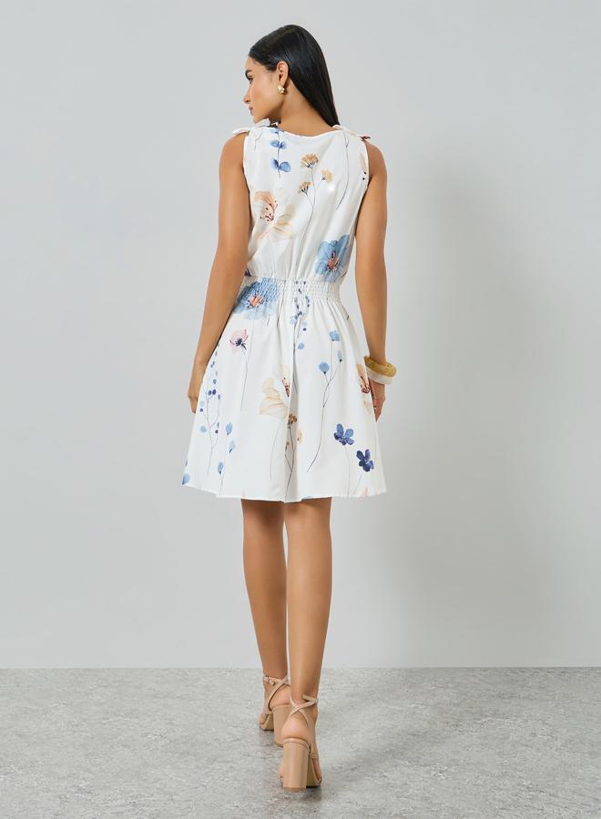 Take Two White Floral Print Strappy Mini Dress - Image 5