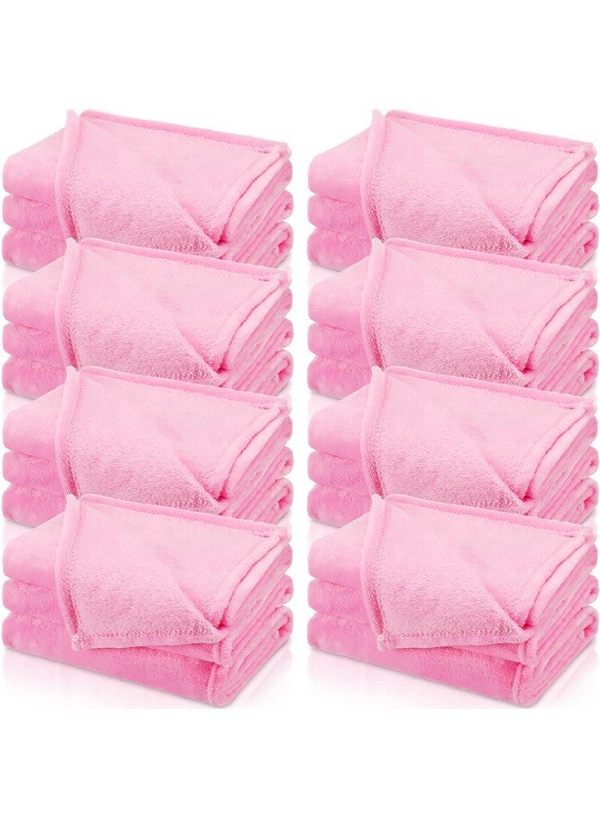 SmoothNovelty SmoothNovelty 8 Pcs Fleece Sleepover Blankets for Girls Soft Fuzzy Wedding Guest Throw Blanket Bulk Warm Flannel for Spa Slumber Movie Night Wedding(Pink)  - Image 1