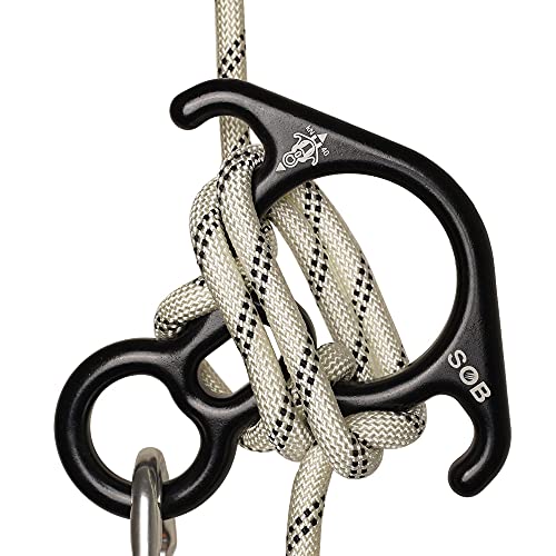 SOB Rescue Figure 8 Descender Belaying 40KN Bent Ear Belay Device Rock Climbing Rappelling Gear Aluminum Magnesium Alloy - Image 4